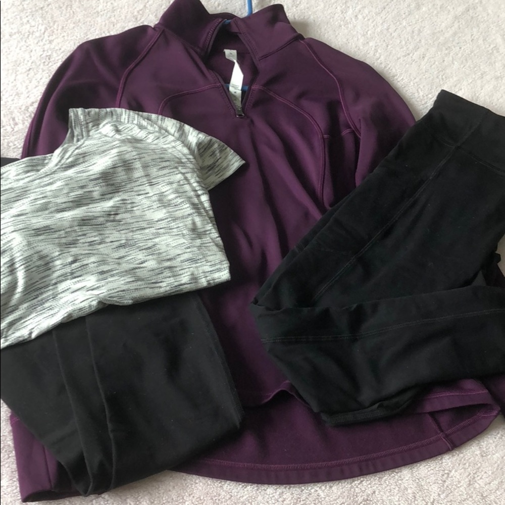 LULULEMON BUNDLE - 2 tops and 2 leggings